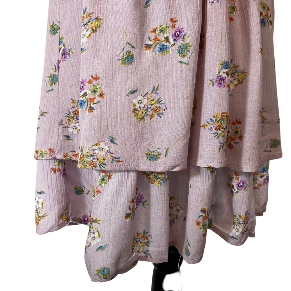 French Grey Smocked Floral Sundress NWOT - Picture 8 of 10